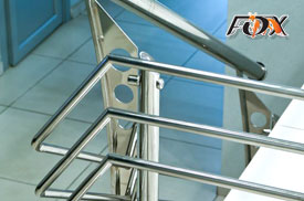 Steel stainless steel railing, safely and beautifully